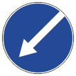 Дорожный знак 4.2.2 «Объезд препятствия слева» (металл 0,8 мм, I типоразмер: диаметр 600 мм, С/О пленка: тип В алмазная)